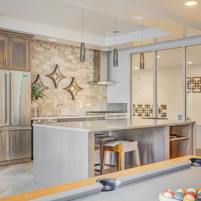 Encore Apartments - State-of-the-Art Clubroom with a Pool Table